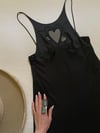 1970s slinky HEART maxi dress