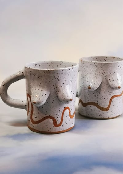 Image of MADE TO ORDER Speckled Boob Mugs 