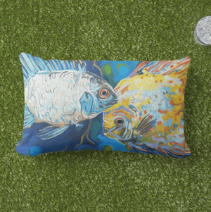 Image of Go Fish Throw Pillow