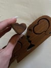 1960s hand carved lovers puzzle box