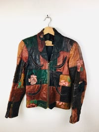 Image 1 of 1970s Gandalf The Wizard Patchwork Leather Jacket