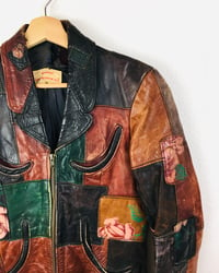 Image 2 of 1970s Gandalf The Wizard Patchwork Leather Jacket