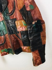 Image 3 of 1970s Gandalf The Wizard Patchwork Leather Jacket