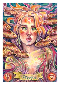 Image 2 of Pisceas Zodiac Art Print