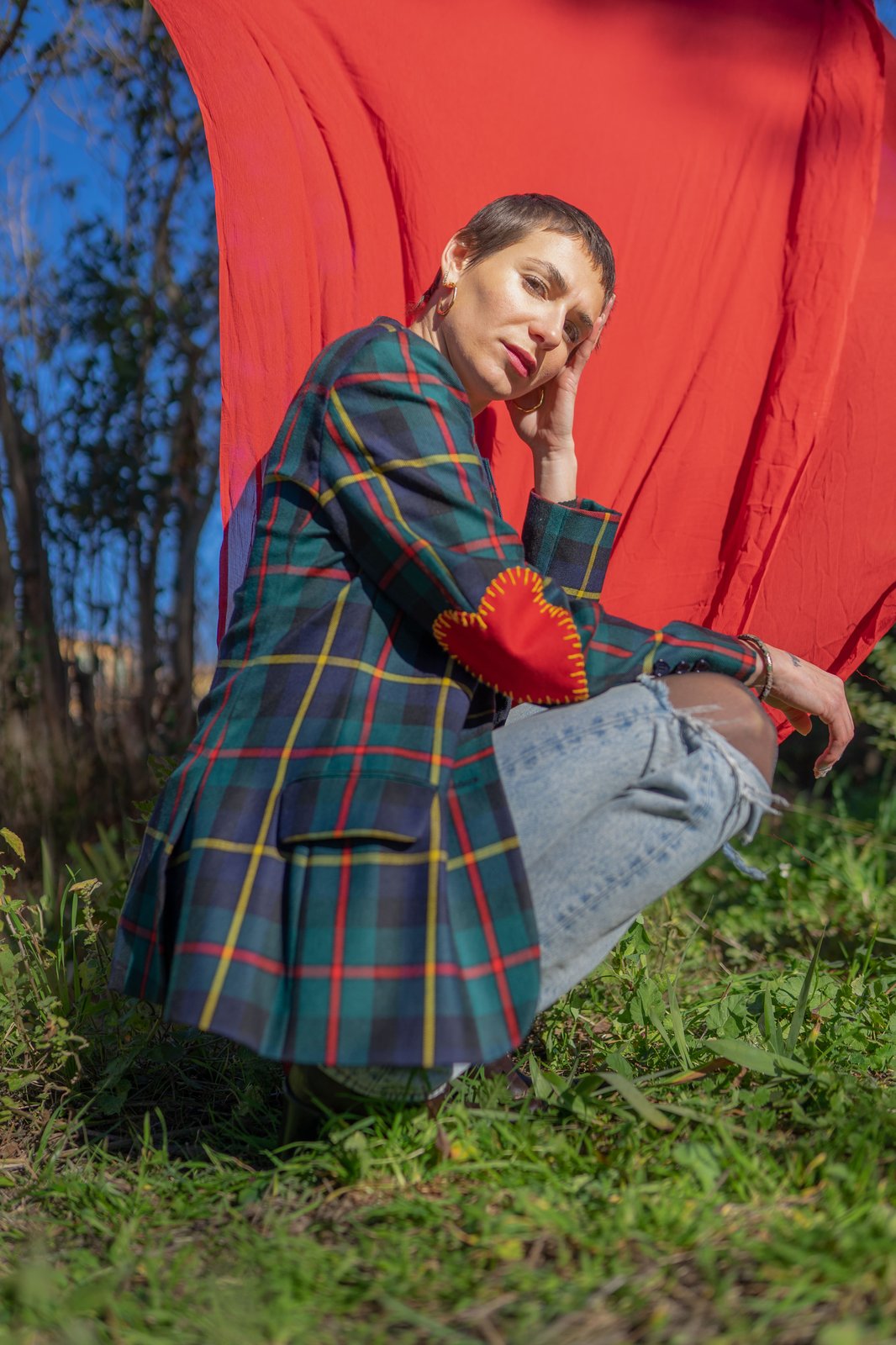 Moschino patchwork blazer | Mariella Castaneda Vintage shop