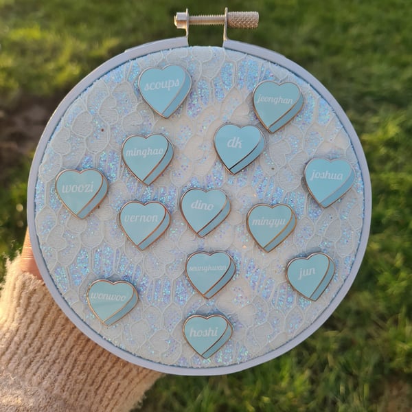 Image of Seventeen Heart Board Fillers Pins 