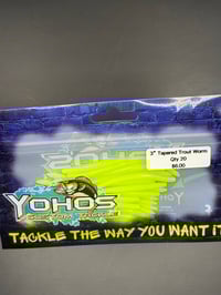 Image 2 of 3” Tapered Trout Worm “ Slime Green”