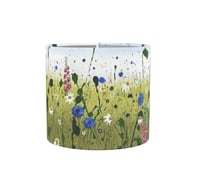 Image 3 of 'Wild Hollyhocks lampshade'