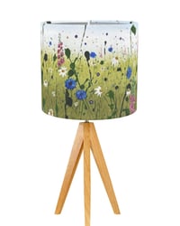 Image 1 of 'Wild Hollyhocks lampshade'