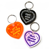 Image 4 of Let's Get This Dread Heart Keychain