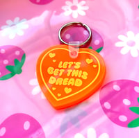 Image 3 of Let's Get This Dread Heart Keychain