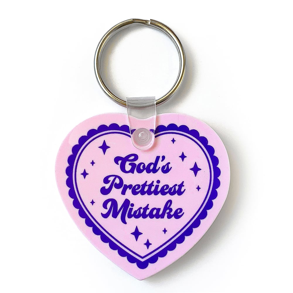 Image of God's Prettiest Mistake Heart Keychain