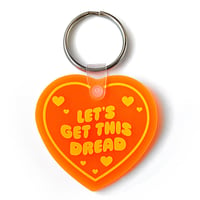 Image 1 of Let's Get This Dread Heart Keychain