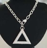 Image 3 of Pyramid Necklace - Silver