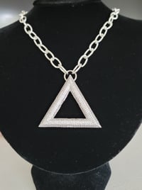 Image 2 of Pyramid Necklace - Silver