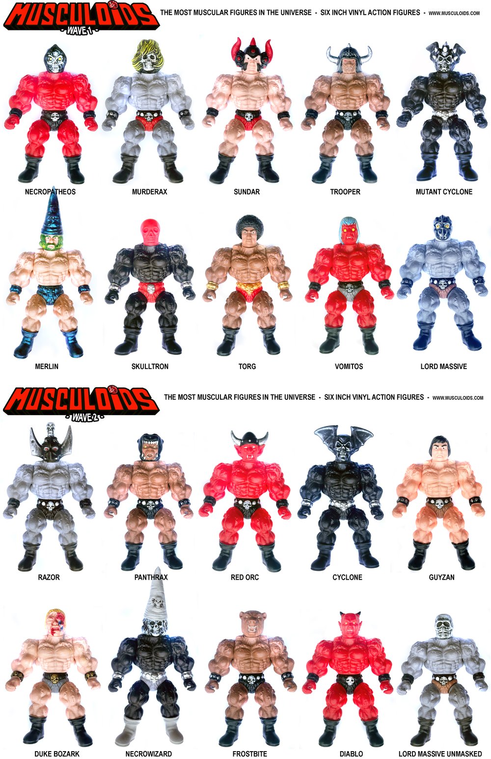 MUSCULOIDS 6" - select Wave 1 or Wave 2