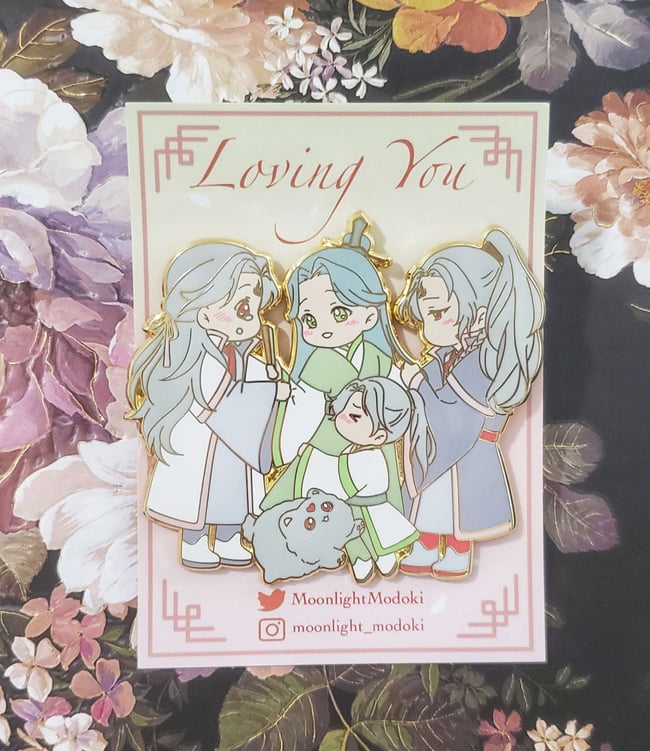 (P4P) SVSSS -  Luo Binghe (all versions) x Shen Qingqiu chibi enamel pin