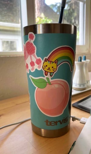 Peachy Vinyl Sticker