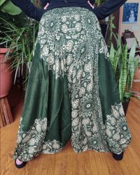 Image 4 of Peacock Mandala Drop Crotch Harem Pants