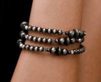 Image 2 of  Faux Navajo Pearl Stretch Bracelet