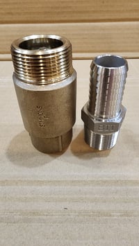 Image 3 of Simmons Check Valve For Pump w/ S.S. 1" Male Fitting