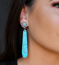 Image 2 of Turquoise Slab Post Earring