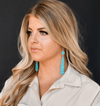 Image 1 of Turquoise Slab Earring on Fishhook