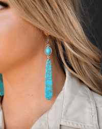 Image 2 of Turquoise Slab Earring on Fishhook