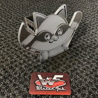 Image 1 of Waving Raccoon Hitch Cover