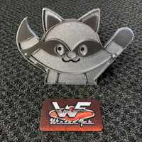 Image 2 of Waving Raccoon Hitch Cover