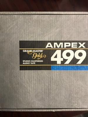 Image of AMPEX 499 2" x 2500' Reel Tape On 10.5" Reel in Official Hinged Box One Pass-Used