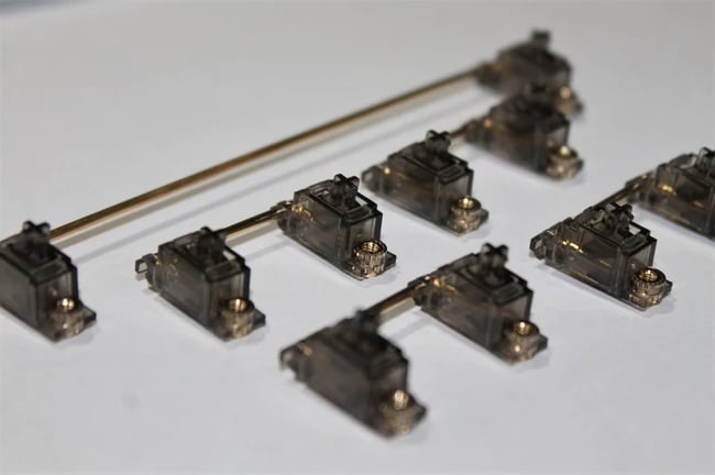 [Lubed/Stock] FULL SIZE SET Durock V3 Stabilizers Smoke Black