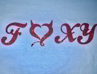 Image 2 of 💙Foxy Tee💙new💋Blue & Red Sparkle