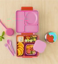 Image 2 of Omie OmieSnack Silicone Snack Container Pink