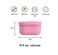 Image 4 of Omie OmieSnack Silicone Snack Container Pink
