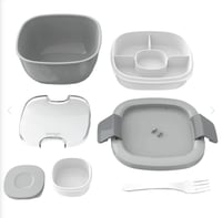 Image 2 of Bentgo Salad All in One Salad Container Grey