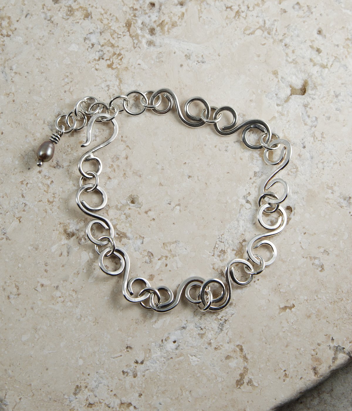Image of Hand Forged S Link Bracelet