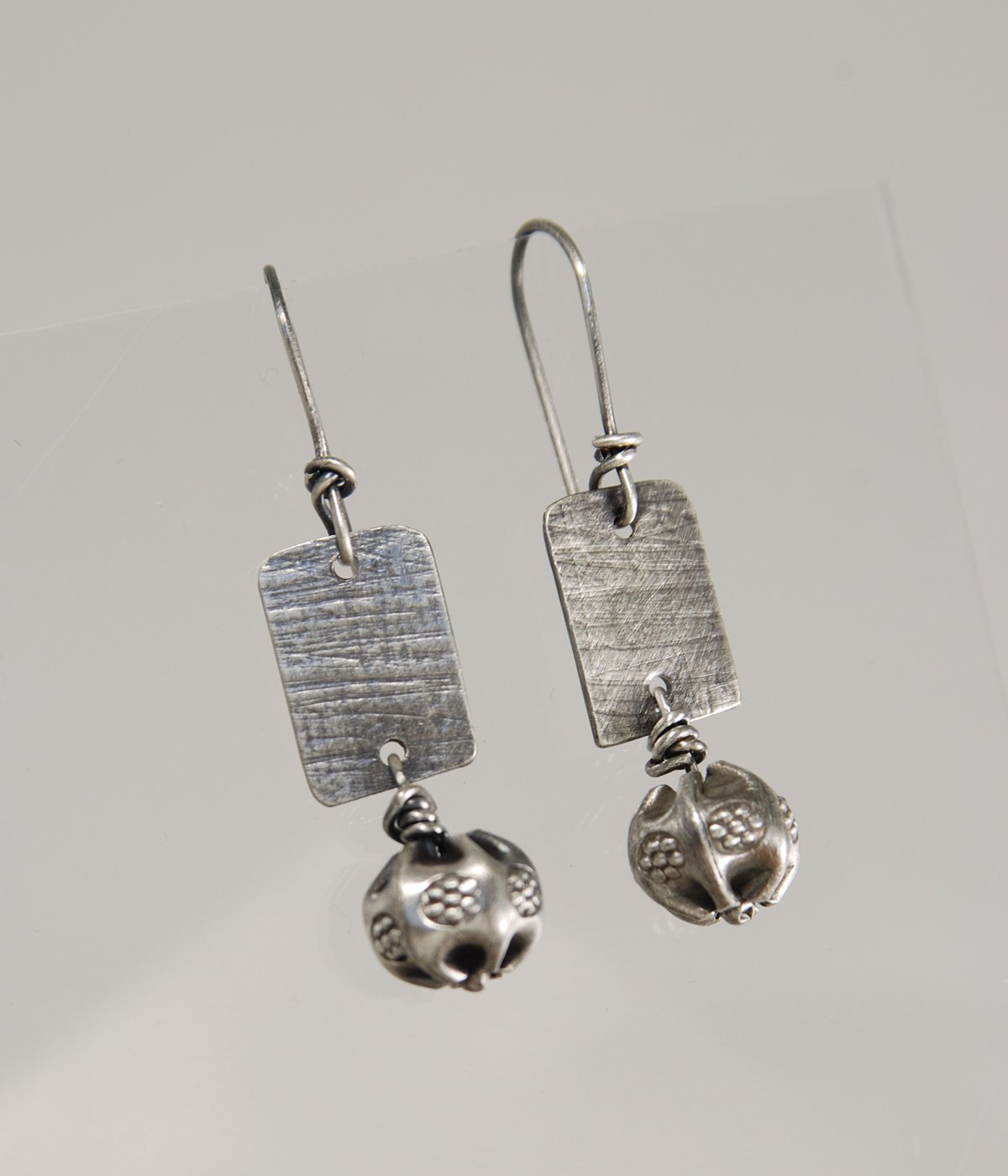Image of Vintage Sterling Bead Earrings