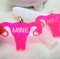 Image 1 of Acrylic Uterus Earrings Laser Cut