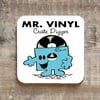 Mr Vinyl Crate Digger Drinks Coaster