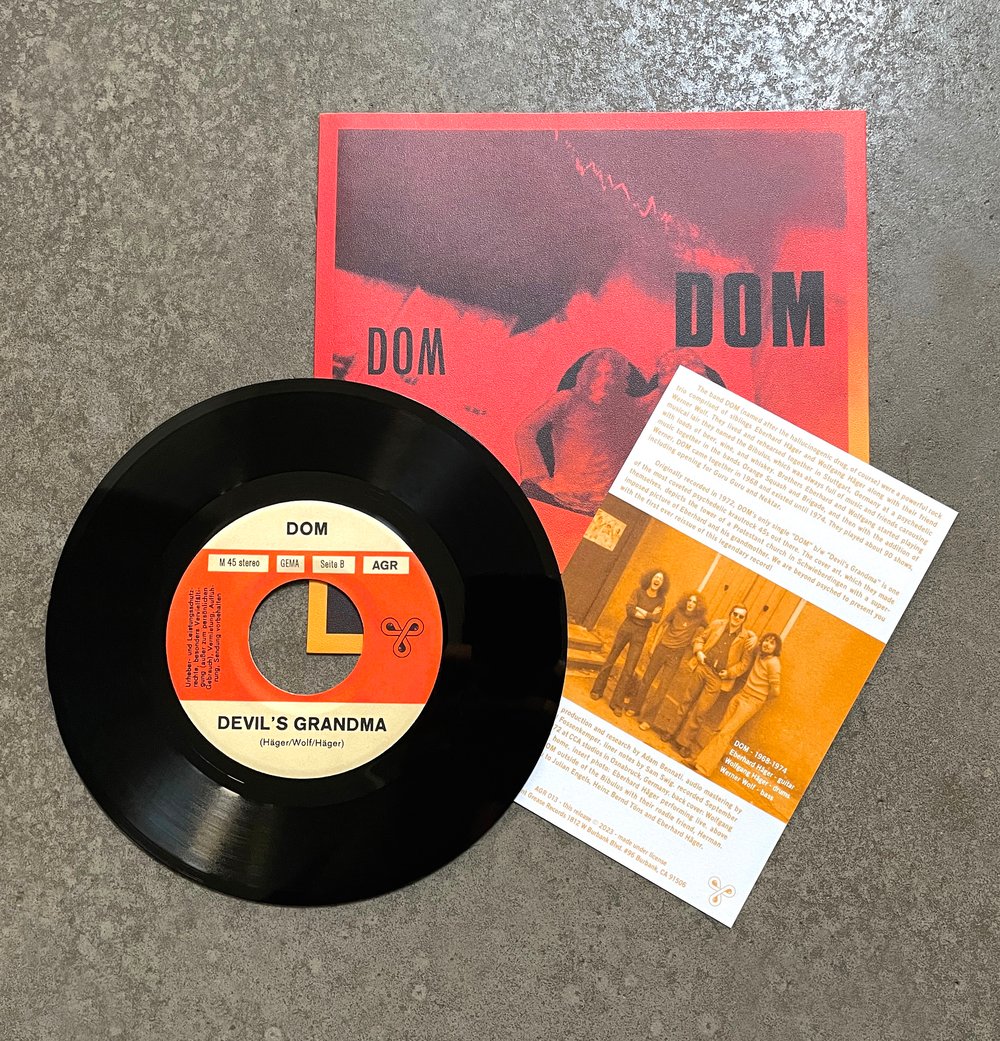 DOM •••7"••• PICTURE SLEEVE