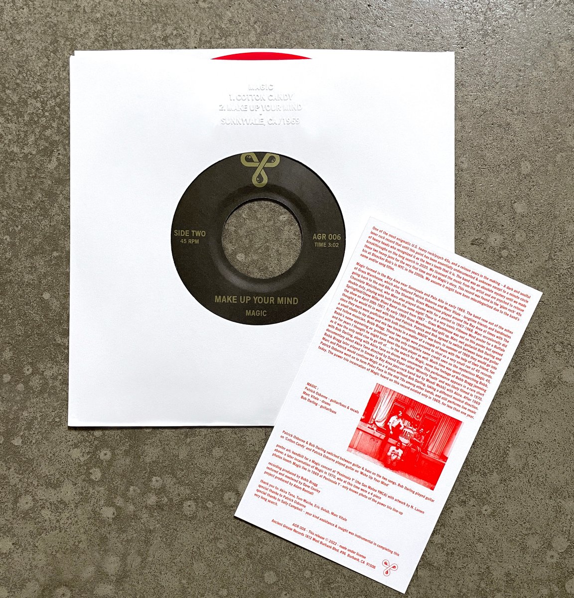 7 Inch Red Transparent Vinyl Record 60g