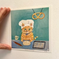 Image 5 of Small square art print -kneading 