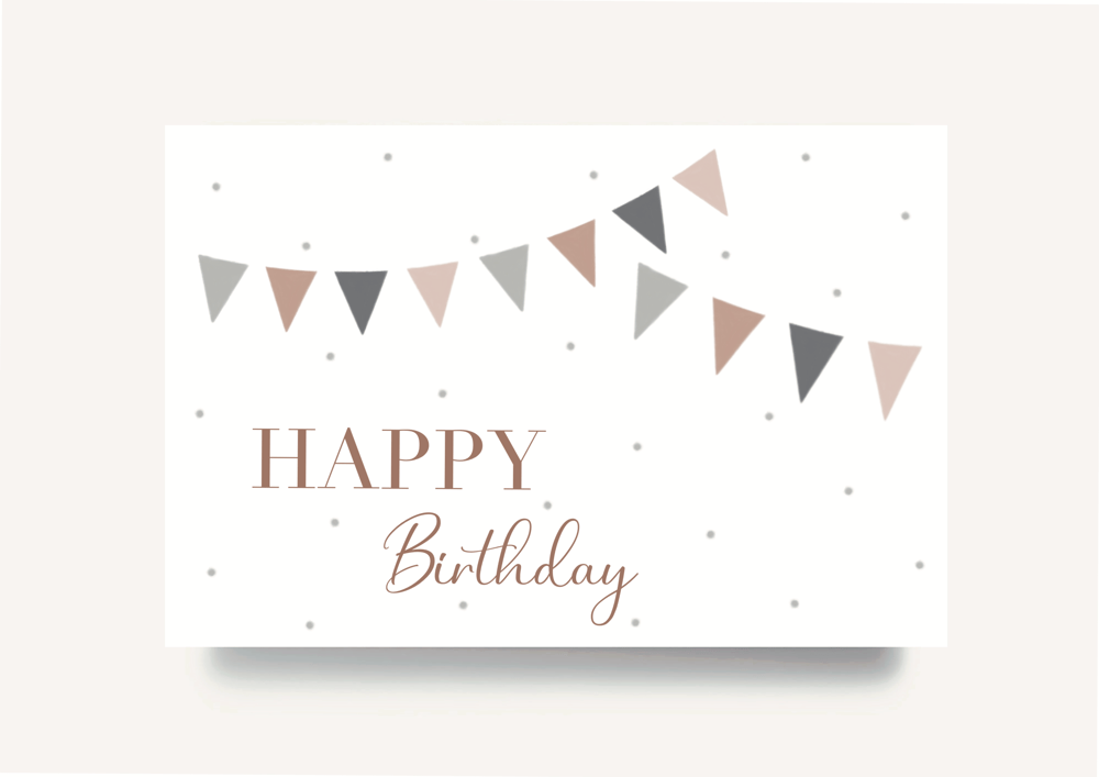 Image of Carte - Happy birthday fanions