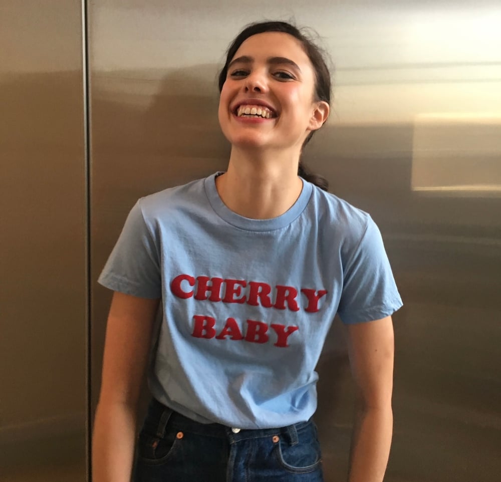 Image of 🦋💙PRE ORDER UNISEX CHERRY BABY TEE - BABY BLUE  💕RESTOCK💙