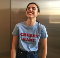 Image 3 of 🦋💙PRE ORDER UNISEX CHERRY BABY TEE - BABY BLUE  💕RESTOCK💙