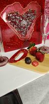 Red Bling Geode Heart Box Set