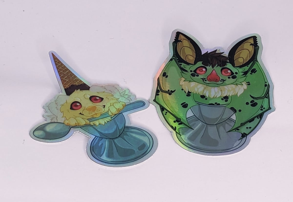 Image of Ice Cream Critters Holo Sitckers