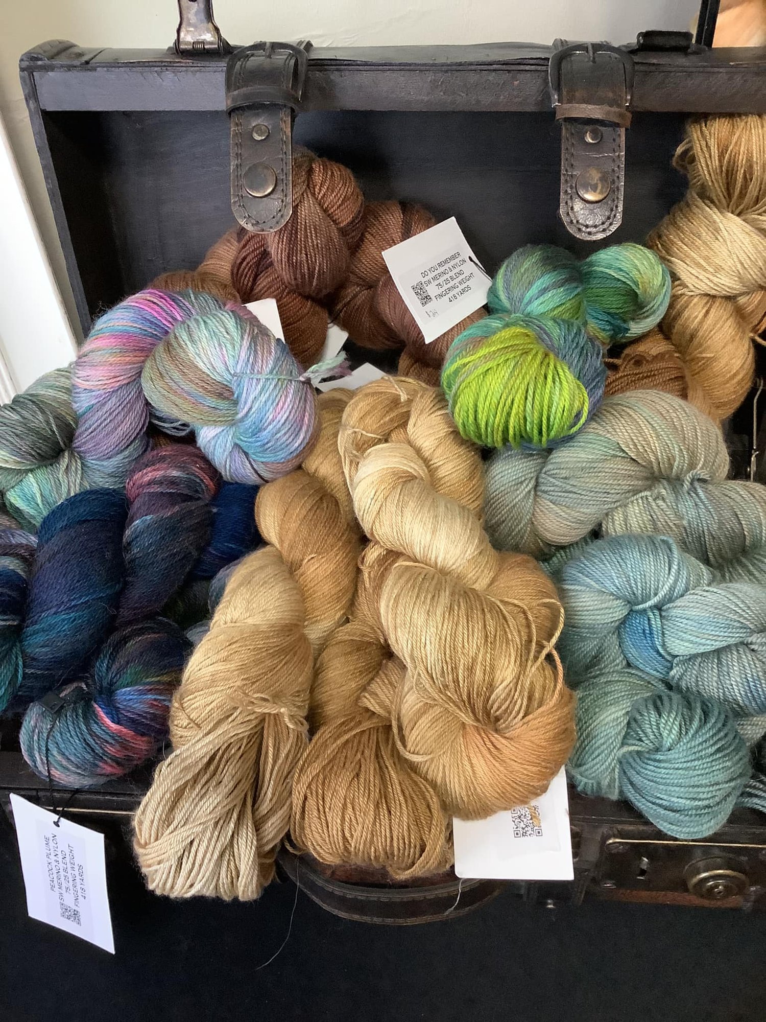 Hand dyed yarn ~ Dark Sea*** Dyed to order ~ mercerized cotton yarn, v –  Peacockyarn