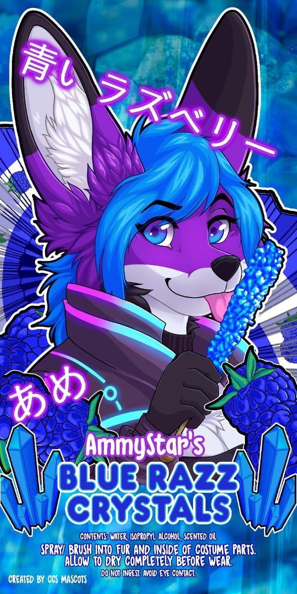 Fursuit Spray : Blue Razz Crystals | CorgiBeans